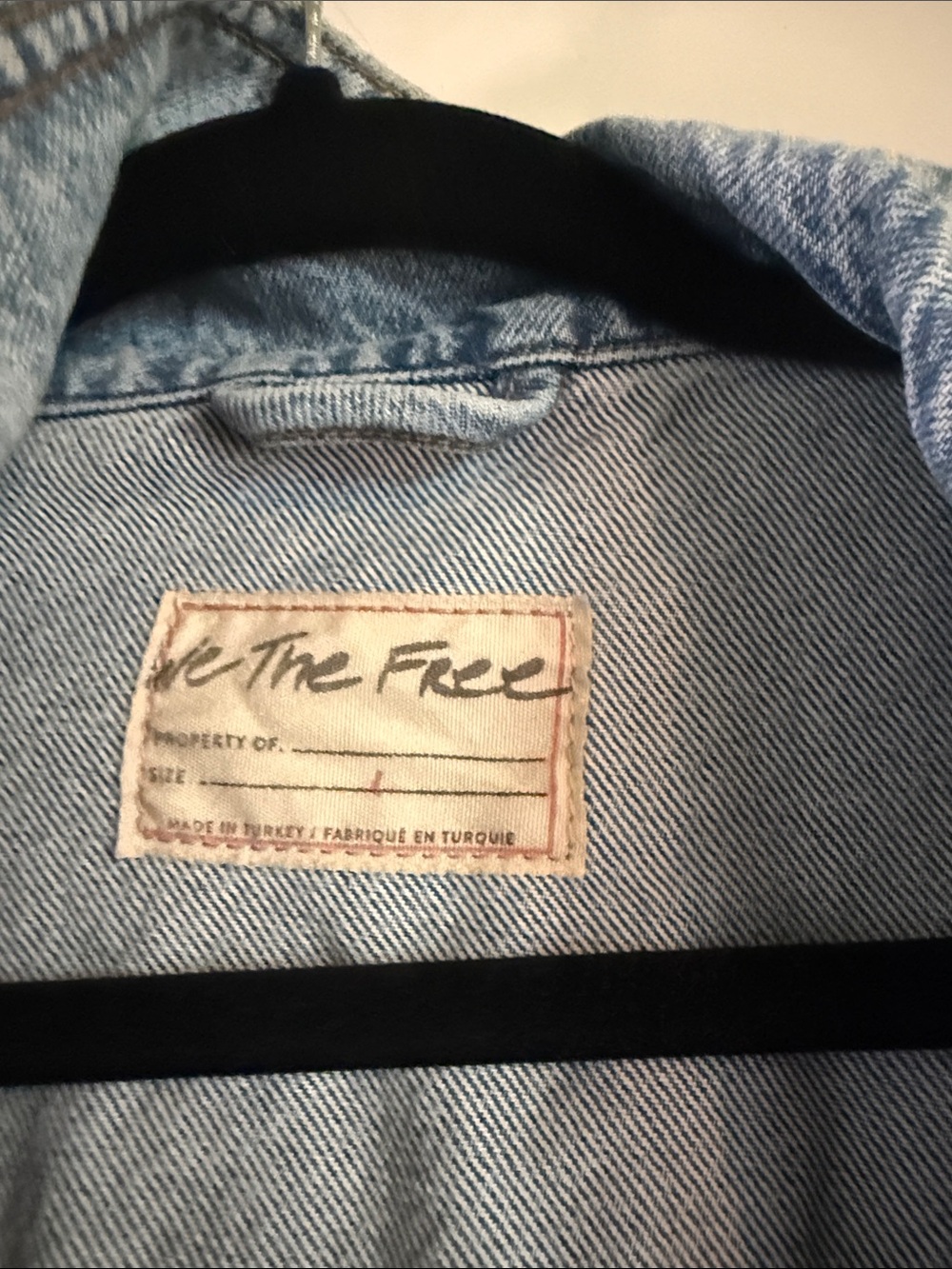 We The Free Light Blue Denim Jacket with Fringe - Picture 2 of 2